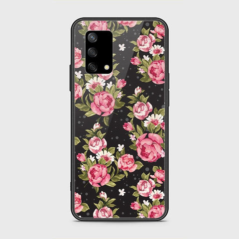 Oppo A74 Cover - Floral Series - HQ Ultra Shine Premium Infinity Glass Soft Silicon Borders Case