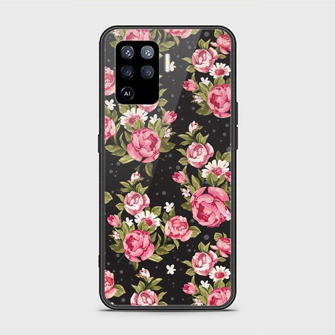 Oppo F19 Pro Cover - Floral Series - HQ Ultra Shine Premium Infinity Glass Soft Silicon Borders Case