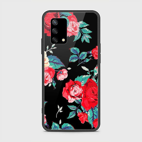 Oppo F19s Cover - Floral Series - HQ Ultra Shine Premium Infinity Glass Soft Silicon Borders Case