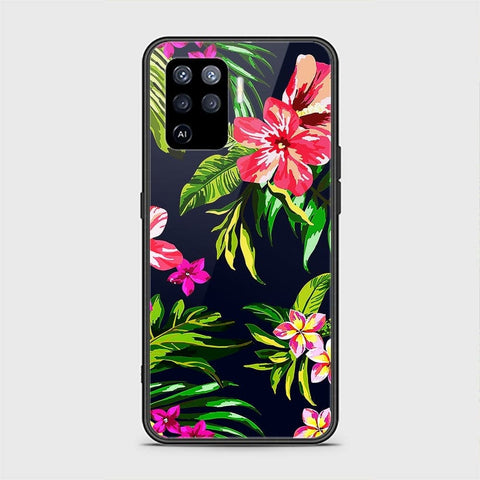 Oppo F19 Pro Cover - Floral Series - HQ Ultra Shine Premium Infinity Glass Soft Silicon Borders Case