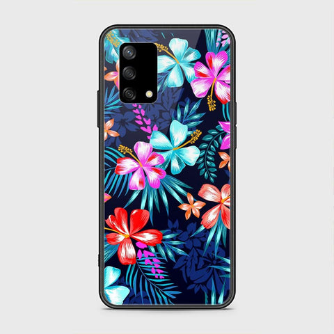 Oppo A74 Cover - Floral Series - HQ Ultra Shine Premium Infinity Glass Soft Silicon Borders Case