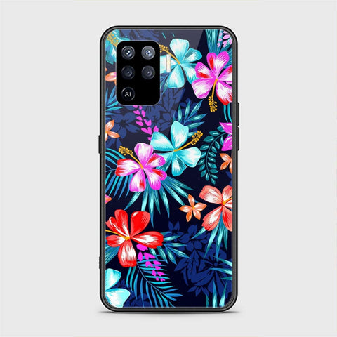 Oppo F19 Pro Cover - Floral Series - HQ Ultra Shine Premium Infinity Glass Soft Silicon Borders Case