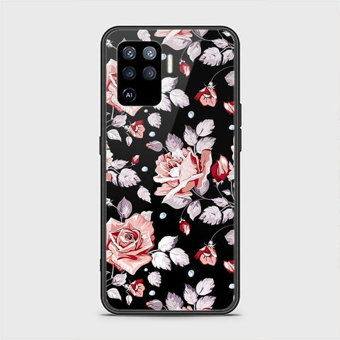 Oppo F19 Pro Cover - Floral Series - HQ Ultra Shine Premium Infinity Glass Soft Silicon Borders Case