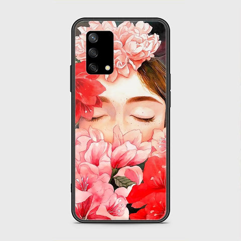 Oppo A74 Cover - Floral Series - HQ Ultra Shine Premium Infinity Glass Soft Silicon Borders Case