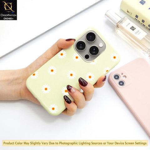 iPhone 15 Pro Max Cover - ONation Daisy Series - HQ Liquid Silicone Elegant Colors Camera Protection Soft Case