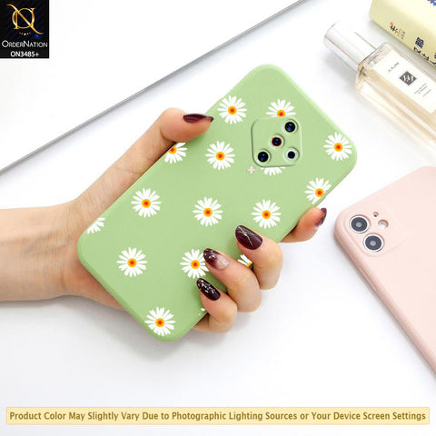 Vivo Y9s Cover - ONation Daisy Series - HQ Liquid Silicone Elegant Colors Camera Protection Soft Case