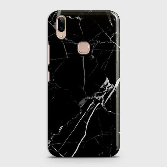 Vivo V9 / V9 Youth - Black Modern Classic Marble Printed Hard Case