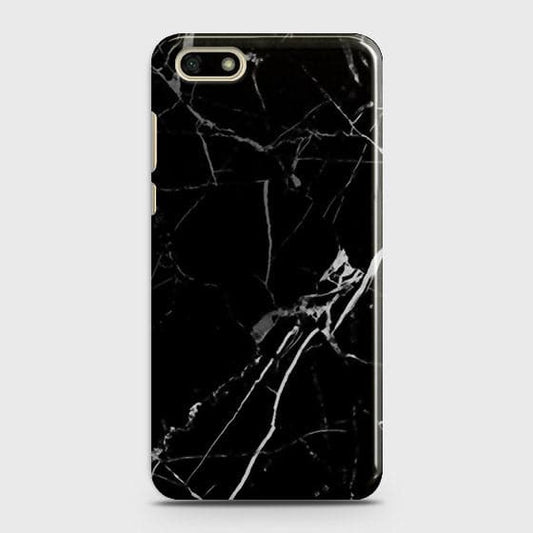 Huawei Y5 Prime 2018 - Black Modern Classic Marble Printed Hard Case