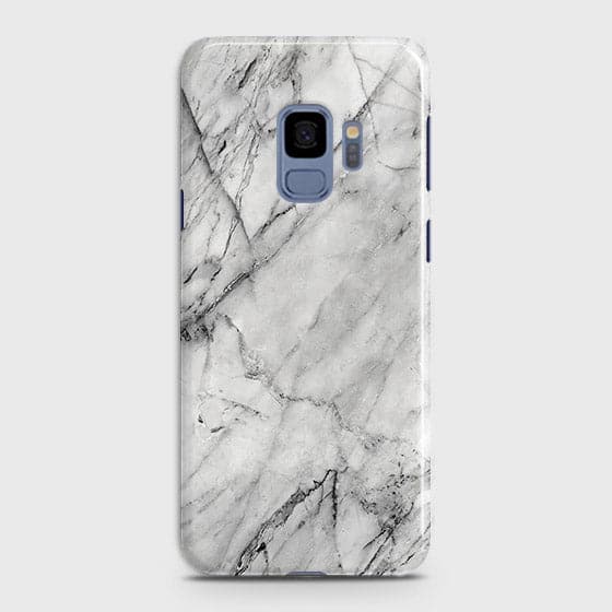 Samsung Galaxy S9 Cover - Matte Finish - Trendy White Floor Marble Printed Hard Case with Life Time Colors Guarantee - D2