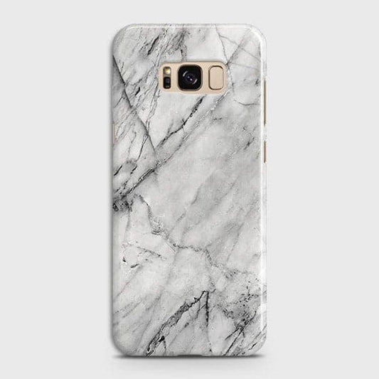 Samsung Galaxy S8 Plus Cover - Matte Finish - Trendy White Floor Marble Printed Hard Case with Life Time Colors Guarantee - D2