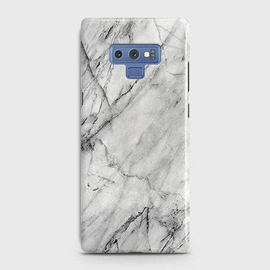 Samsung Galaxy Note 9 Cover - Matte Finish - Trendy White Floor Marble Printed Hard Case with Life Time Colors Guarantee - D2