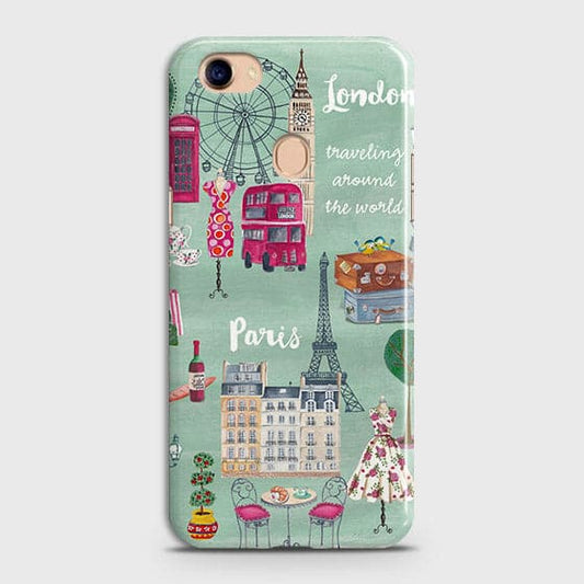 Oppo F7 Cover - Matte Finish - London, Paris, New York Modern Printed Hard Case With Life Time Colors Guarantee