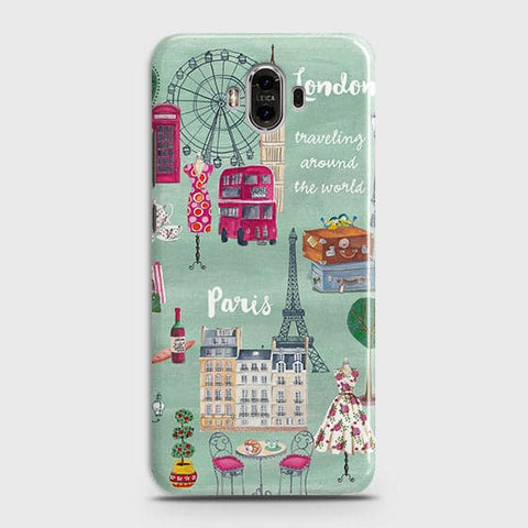 Huawei Mate 9 Cover - Matte Finish - London, Paris, New York Modern Printed Hard Case Life Time Colors Guarantee