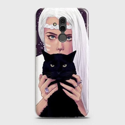 Huawei Mate 20 Lite - Trendy Wild Black Cat Printed Hard Case With Life Time Colors Guarantee