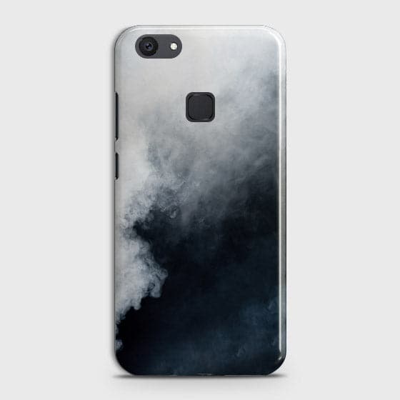 Vivo V7 Plus Cover - Matte Finish - Trendy Misty White and Black Marble Printed Hard Case with Life Time Colors Guarantee
