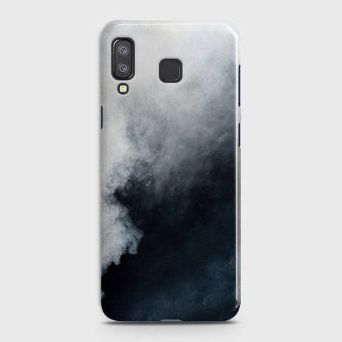 Samsung A8 Star Cover - Matte Finish - Trendy Misty White and Black Marble Printed Hard Case with Life Time Colors Guarantee B(36)