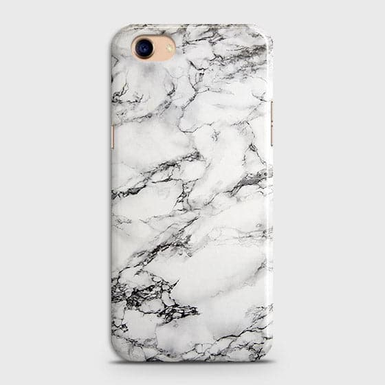 Oppo A83 Cover - Matte Finish - Trendy Mysterious White Marble Printed Hard Case with Life Time Colors Guarantee