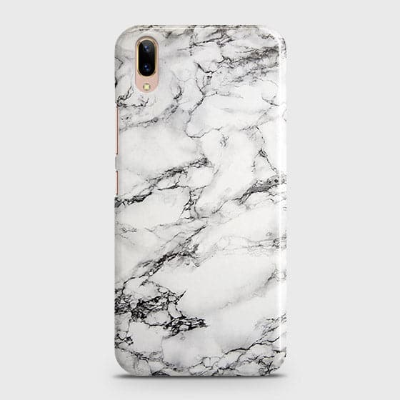 Vivo V11 Pro Cover - Matte Finish - Trendy Mysterious White Marble Printed Hard Case with Life Time Colors Guarantee