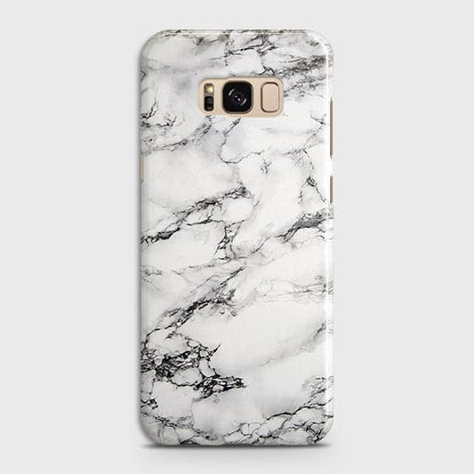 Samsung Galaxy S8 Cover - Matte Finish - Trendy Mysterious White Marble Printed Hard Case with Life Time Colors Guarantee