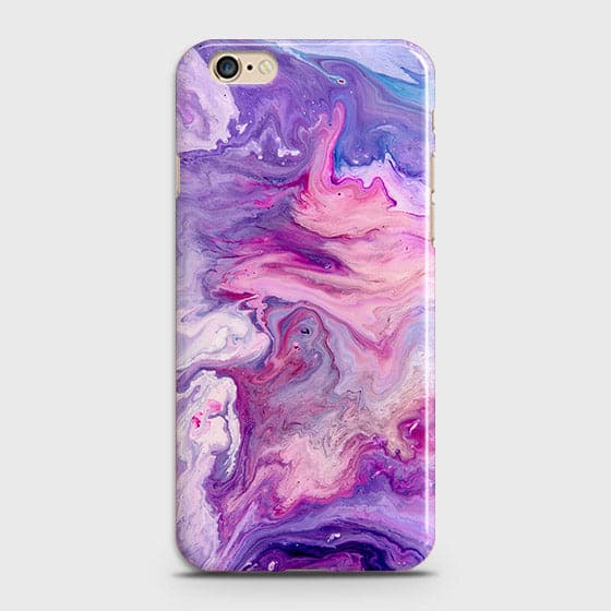 iPhone 6 Plus & iPhone 6S PlusCover - Chic Blue Liquid Marble Printed Hard Case with Life Time Colour Guarantee