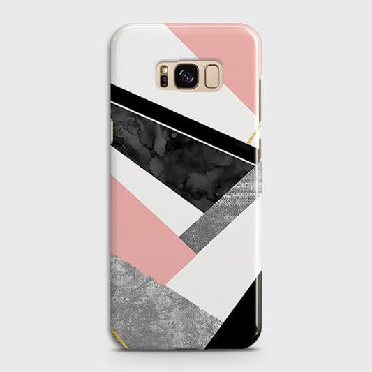 Samsung Galaxy S8 Cover - Geometric Luxe Marble Trendy Printed Hard Case With Life Time Colour Guarantee