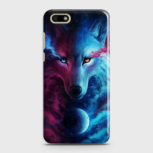 Huawei Y5 Prime 2018 Cover - Infinity Wolf  Trendy Printed Hard Case With Life Time Guarantee