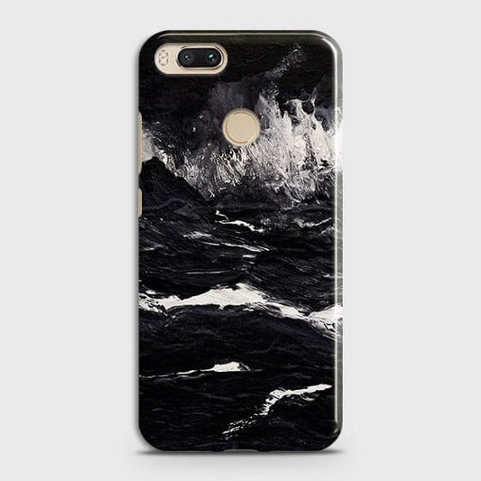 Xiaomi Mi A1 Cover - Matte Finish - Black Ocean Marble Trendy Printed Hard Case With Life Time Colour Guarantee