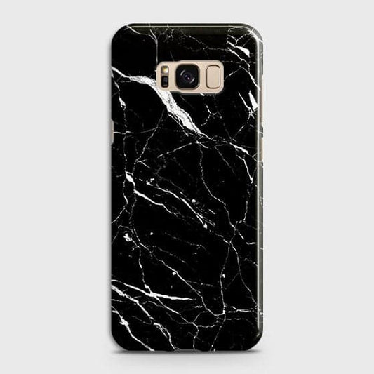 Samsung Galaxy S8 Cover - Matte Finish - Trendy Black Marble Printed Hard Case With Life Time Colour Guarantee