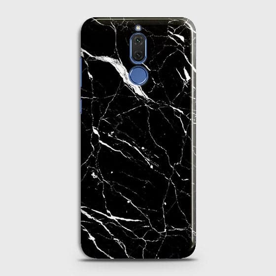 Huawei Mate 10 Lite Cover - Matte Finish - Trendy Black Marble Printed Hard Case With Life Time Guarantee