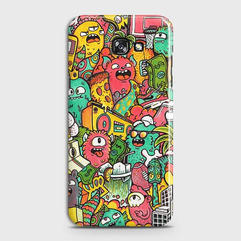 Samsung Galaxy J4 Plus Cover - Matte Finish - Candy Colors Trendy Sticker Collage Printed Hard Case With Life Time Guarantee