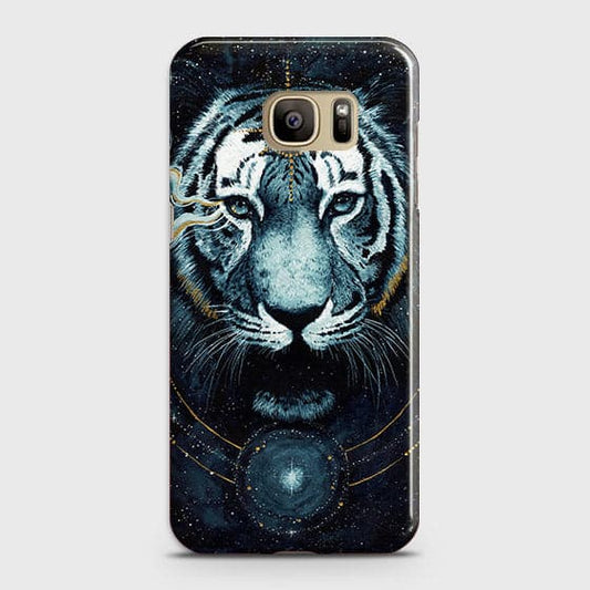 Samsung Galaxy Note 7 Cover - Vintage Galaxy Tiger Printed Hard Case with Life Time Colors Guarantee - OrderNation