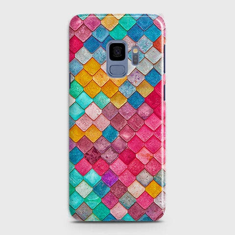 Samsung Galaxy S9 Cover - Chic Colorful Mermaid Printed Hard Case with Life Time Colors Guarantee