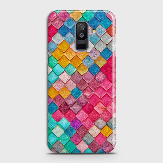 Samsung A6 Plus 2018 Cover - Chic Colorful Mermaid Printed Hard Case with Life Time Colors Guarantee