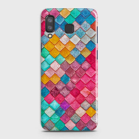 Samsung A8 Star Cover - Chic Colorful Mermaid Printed Hard Case with Life Time Colors Guarantee