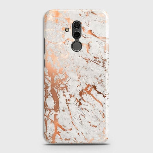 Huawei Mate 20 Lite Cover - In Chic Rose Gold Chrome Style Printed Hard Case with Life Time Colors Guarantee