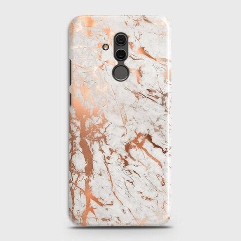 Huawei Mate 20 Lite Cover - In Chic Rose Gold Chrome Style Printed Hard Case with Life Time Colors Guarantee