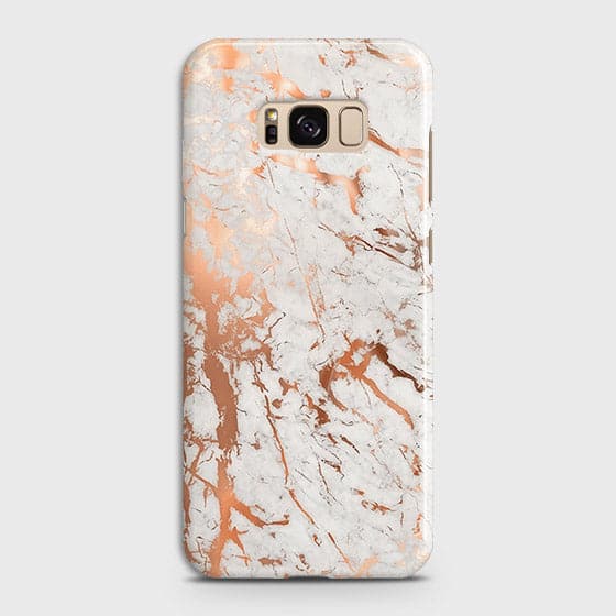 Samsung Galaxy S8 Cover - In Chic Rose Gold Chrome Style Printed Hard Case with Life Time Colors Guarantee B79