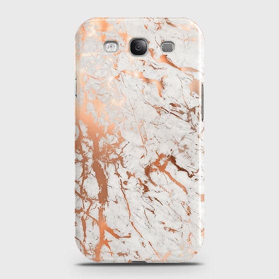 Samsung Galaxy S3 Cover In Chic Rose Gold Chrome Style Printed Hard OrderNation