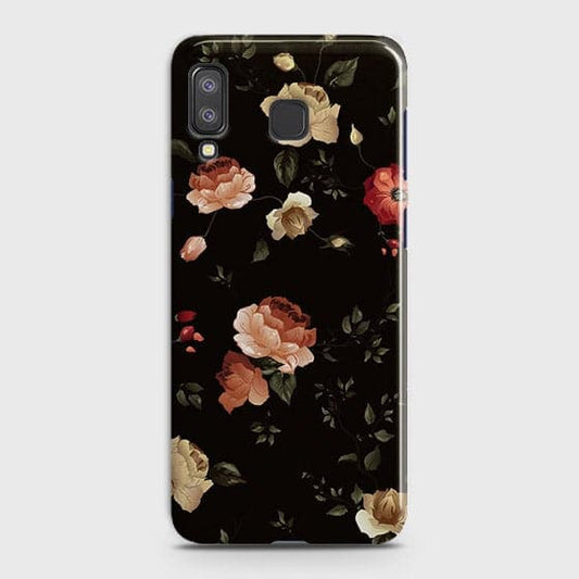 Samsung A9 Star Cover - Matte Finish - Dark Rose Vintage Flowers Printed Hard Case with Life Time Colors Guarantee