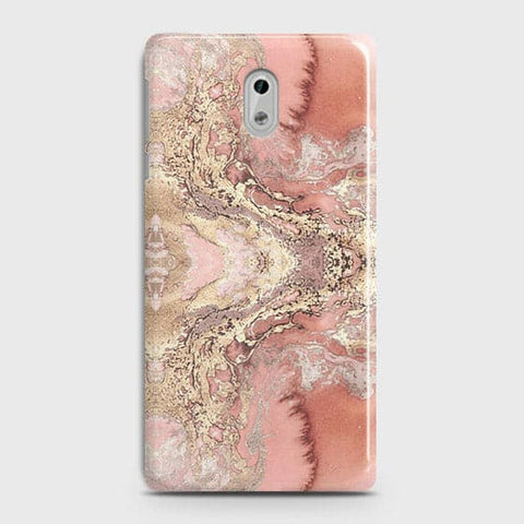 Nokia 6 Cover - Trendy Chic Rose Gold Marble Printed Hard Case with Life Time Colors Guarantee