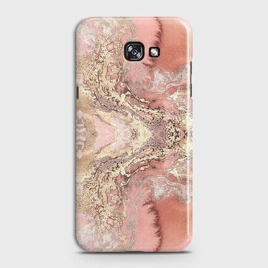 Samsung Galaxy J4 Plus Cover - Trendy Chic Rose Gold Marble Printed Hard Case with Life Time Colors Guarantee