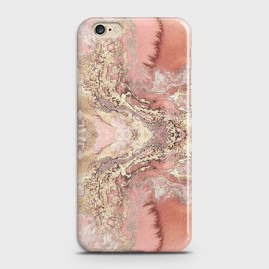 iPhone 6 Plus & iPhone 6S Plus Cover - Trendy Chic Rose Gold Marble Printed Hard Case with Life Time Colors Guarantee