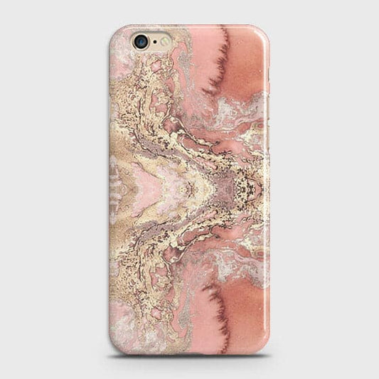 iPhone 6 & iPhone 6S Cover - Trendy Chic Rose Gold Marble Printed Hard Case with Life Time Colors Guarantee(1)