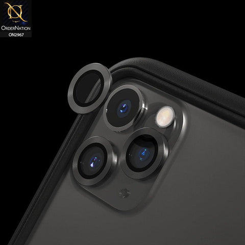 iPhone 11 Pro Max Protector - Metal Ring Camera Glass Protector