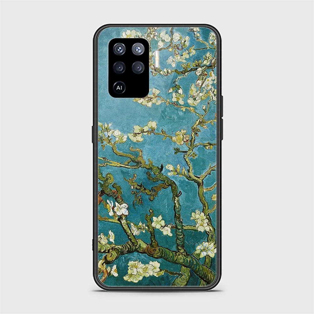 Oppo F19 Pro Cover - Floral Series 2 - HQ Ultra Shine Premium Infinity Glass Soft Silicon Borders Case