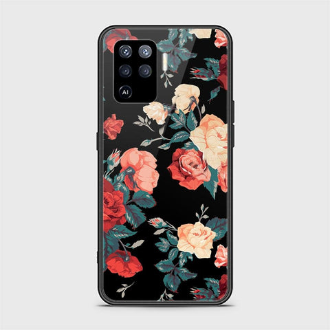 Oppo F19 Pro Cover - Floral Series 2 - HQ Ultra Shine Premium Infinity Glass Soft Silicon Borders Case