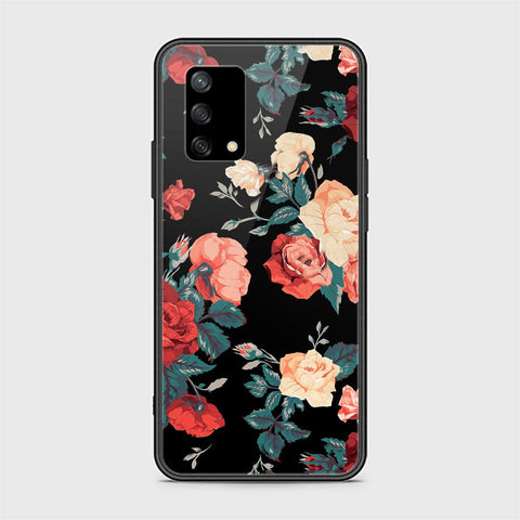 Oppo F19 Cover - Floral Series 2 - HQ Ultra Shine Premium Infinity Glass Soft Silicon Borders Case