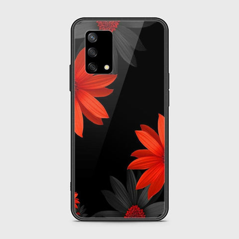 Oppo Reno 6 Lite Cover - Floral Series 2 - HQ Ultra Shine Premium Infinity Glass Soft Silicon Borders Case