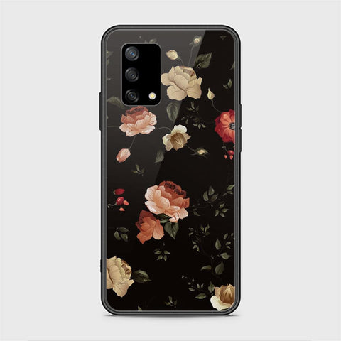 Oppo F19 Cover - Floral Series 2 - HQ Ultra Shine Premium Infinity Glass Soft Silicon Borders Case