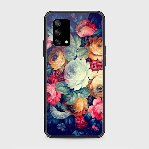 Oppo A74 Cover - Floral Series 2 - HQ Ultra Shine Premium Infinity Glass Soft Silicon Borders Case